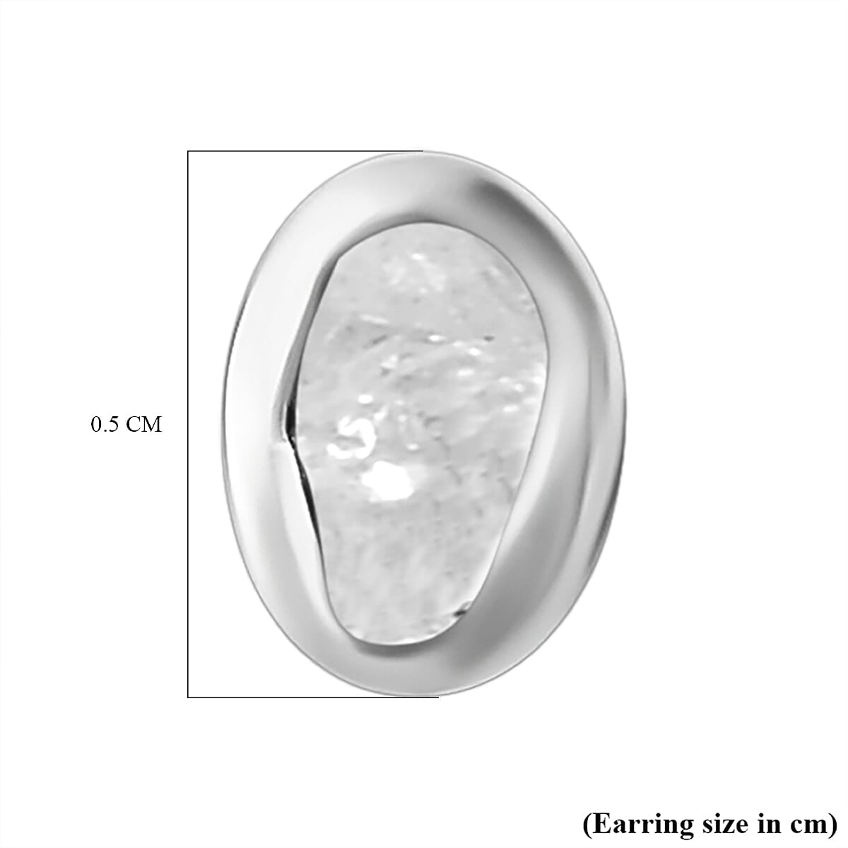 Polki Diamond Earrings (with Push Back) in Sterling Silver