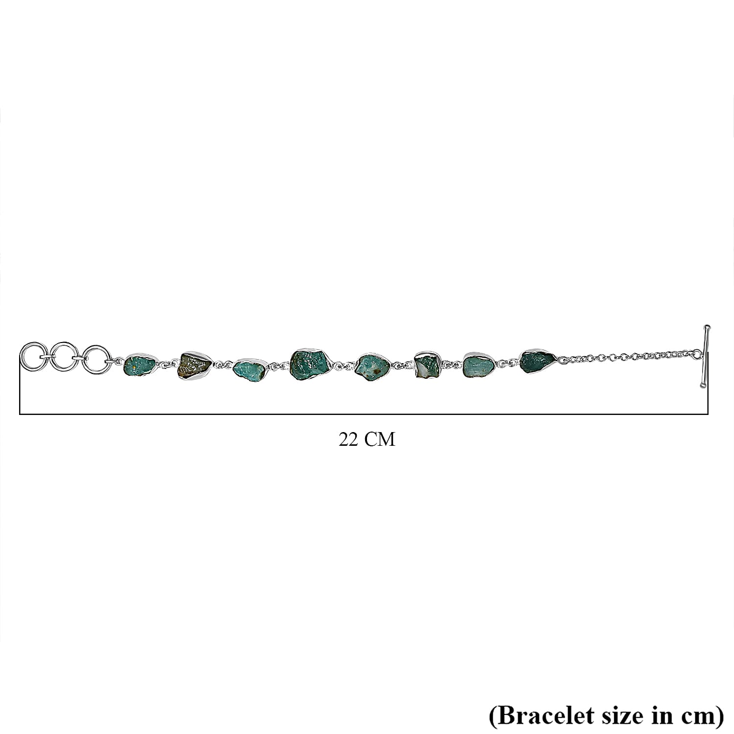 Grandidierite Bracelet (Size - 7.5 With Extenders) Sterling Silver Silver Wt. 8.24 Gms 27.00 Ct.