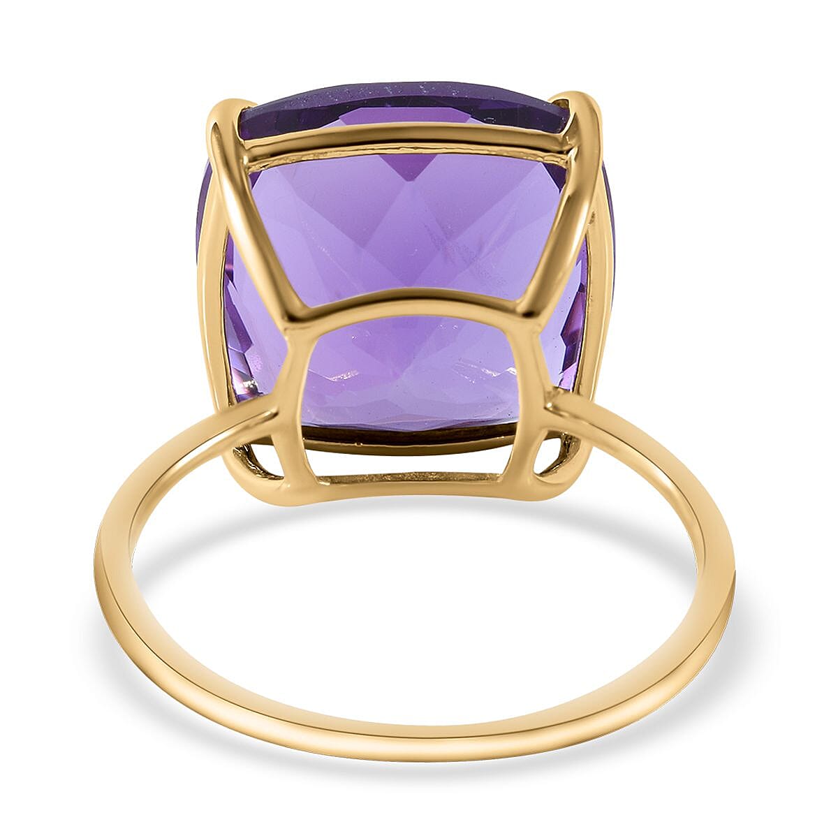9K Yellow Gold Amethyst Ring 10.00 Ct.