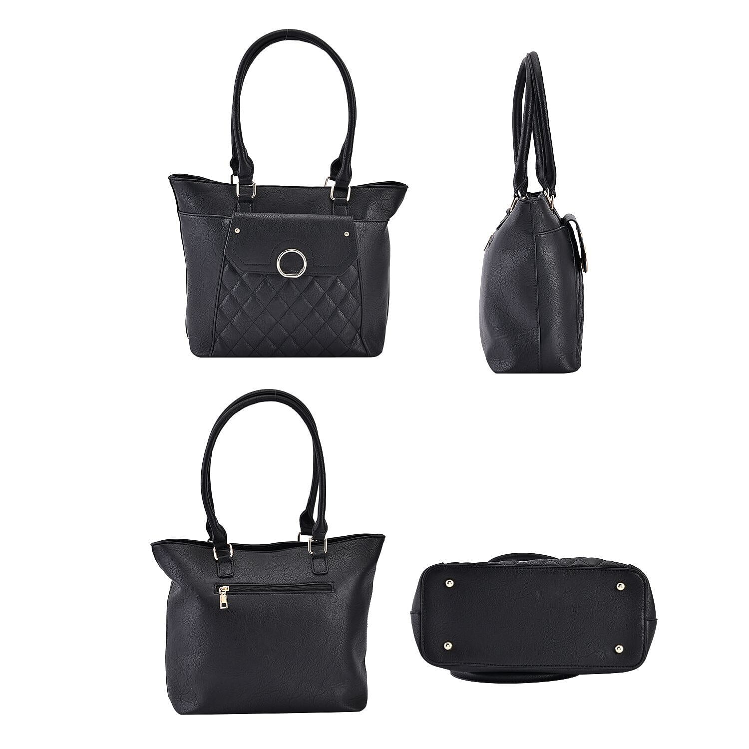 Crossbody Bag with Hand Drop - Grey