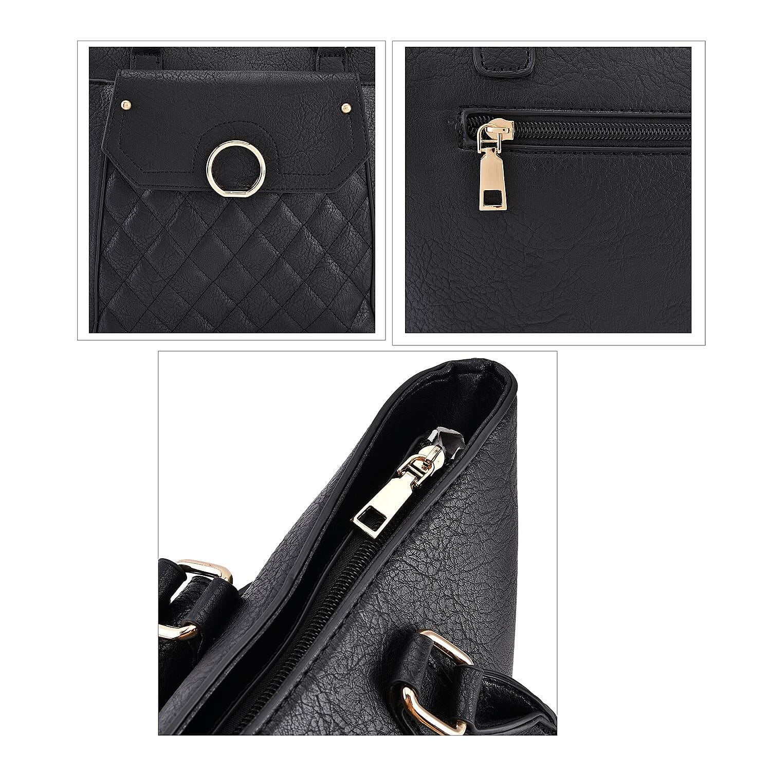 Crossbody Bag with Hand Drop - Grey