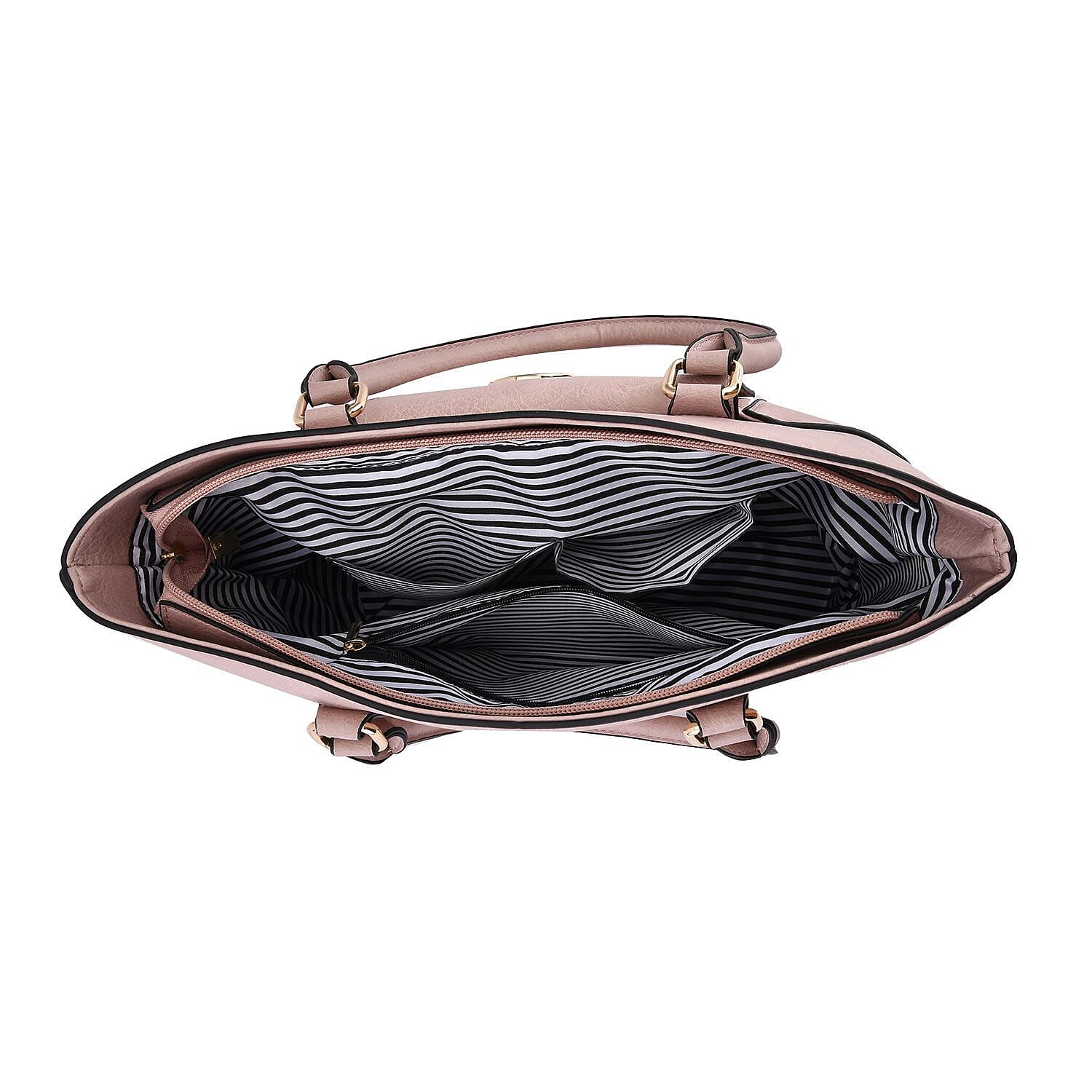 Elegant Tote Bag with Handle Drop - Pink