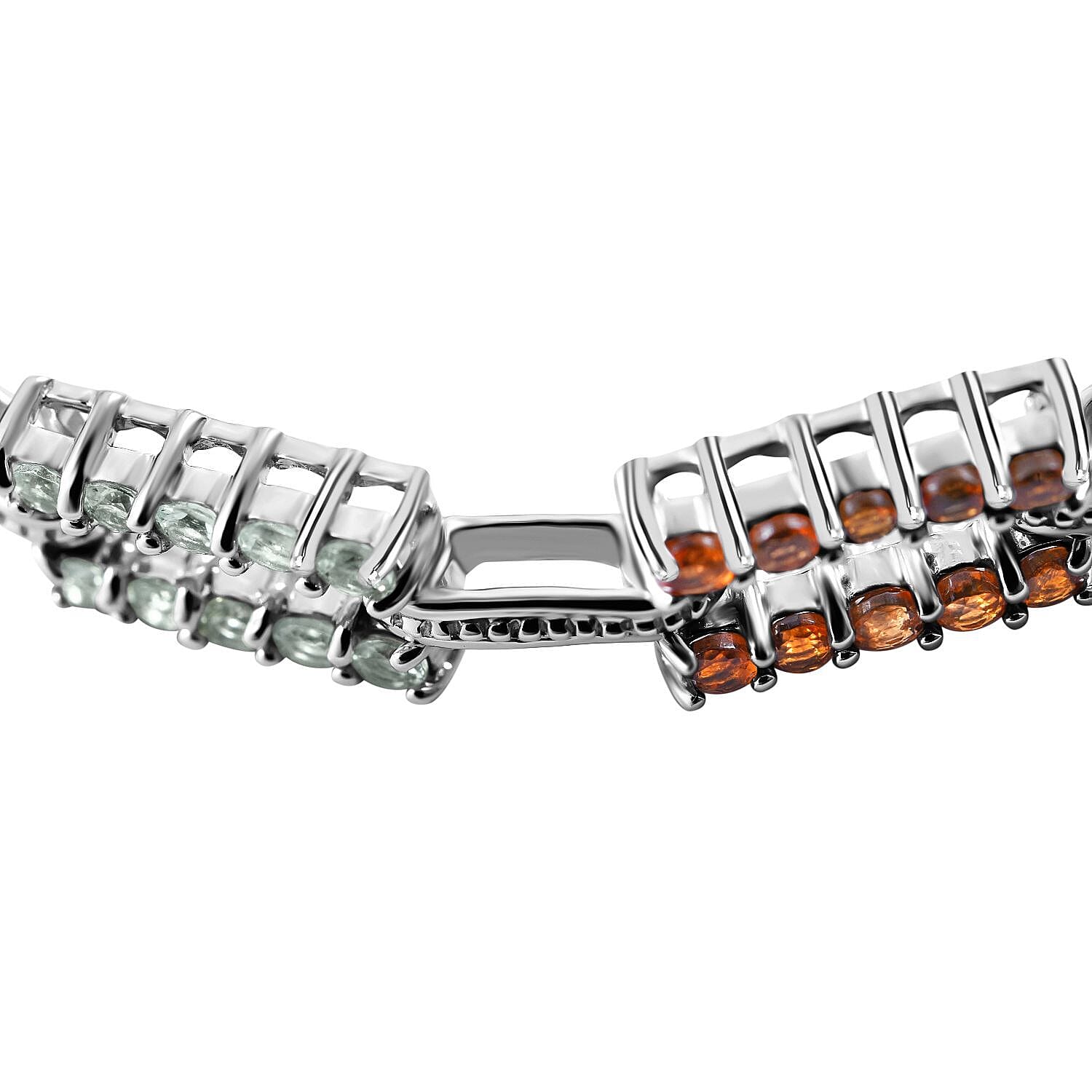 Multi-Tourmaline and Natural Zircon Bracelet (Size - 8) in Platinum Overlay Sterling Silver 3.75 Ct, Silver Wt. 13 Gms