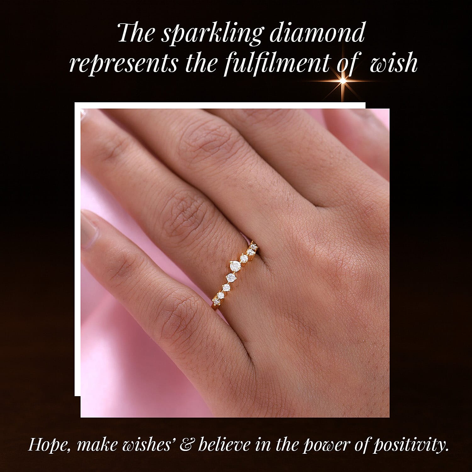 Moissanite Wishbone Ring in Sterling Silver