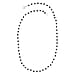 OTO - Black Spinel Beads Necklace (Size - 20) Sterling Silver 15.600 Ct.