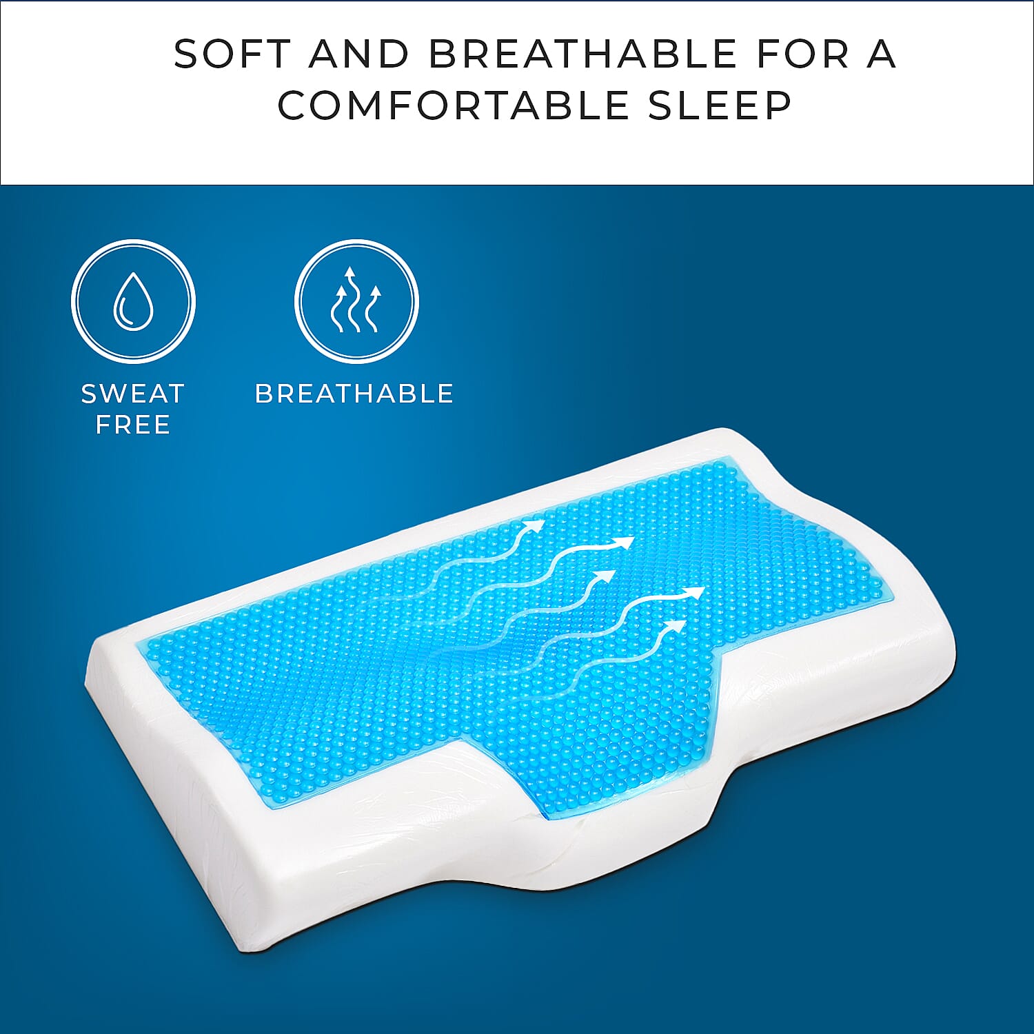 Memory foam pillow with cooling clearance gel