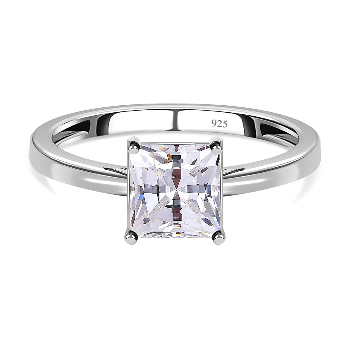 Finest CZ Ring Sterling Silver 2.25 Ct.