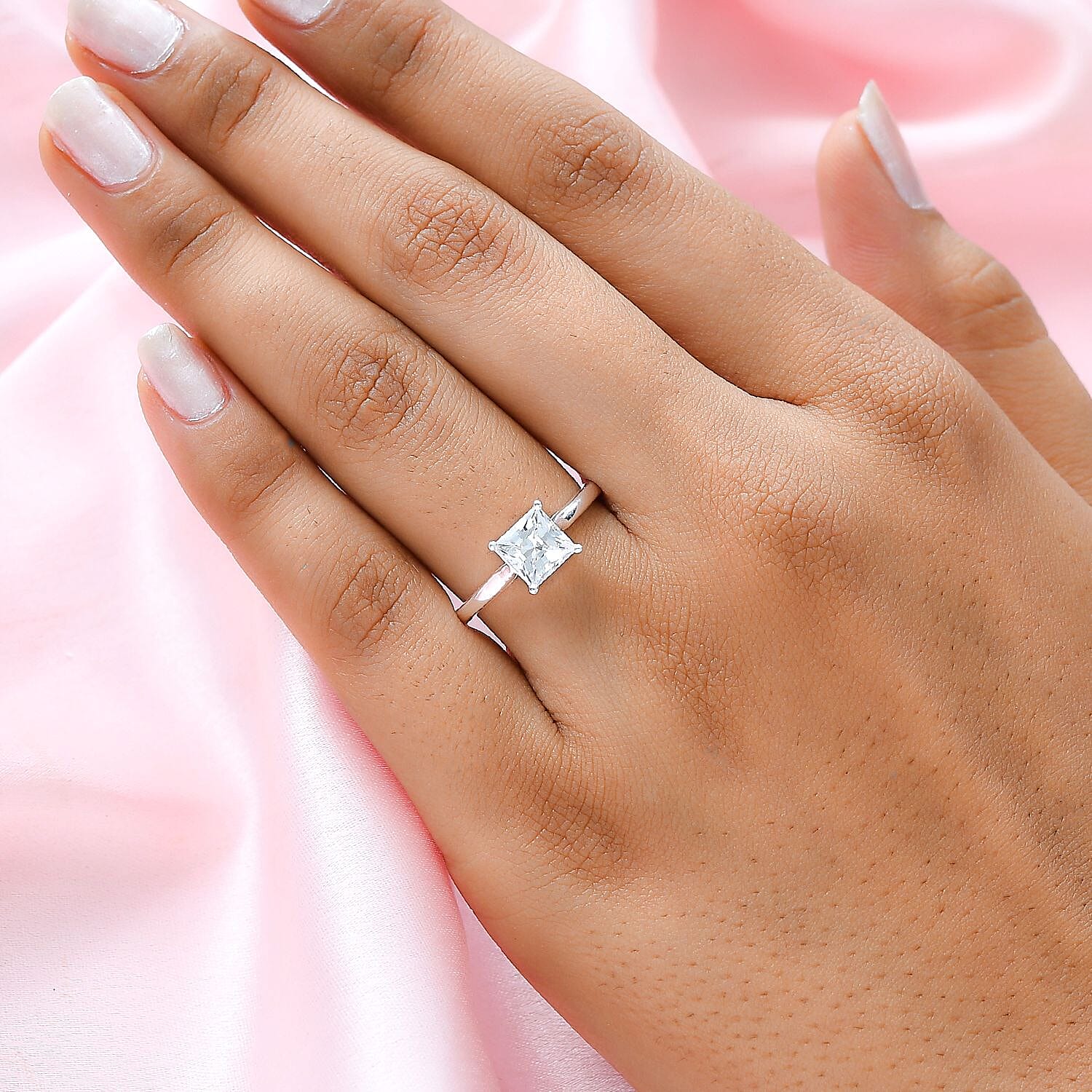 Finest CZ Ring Sterling Silver 2.25 Ct.