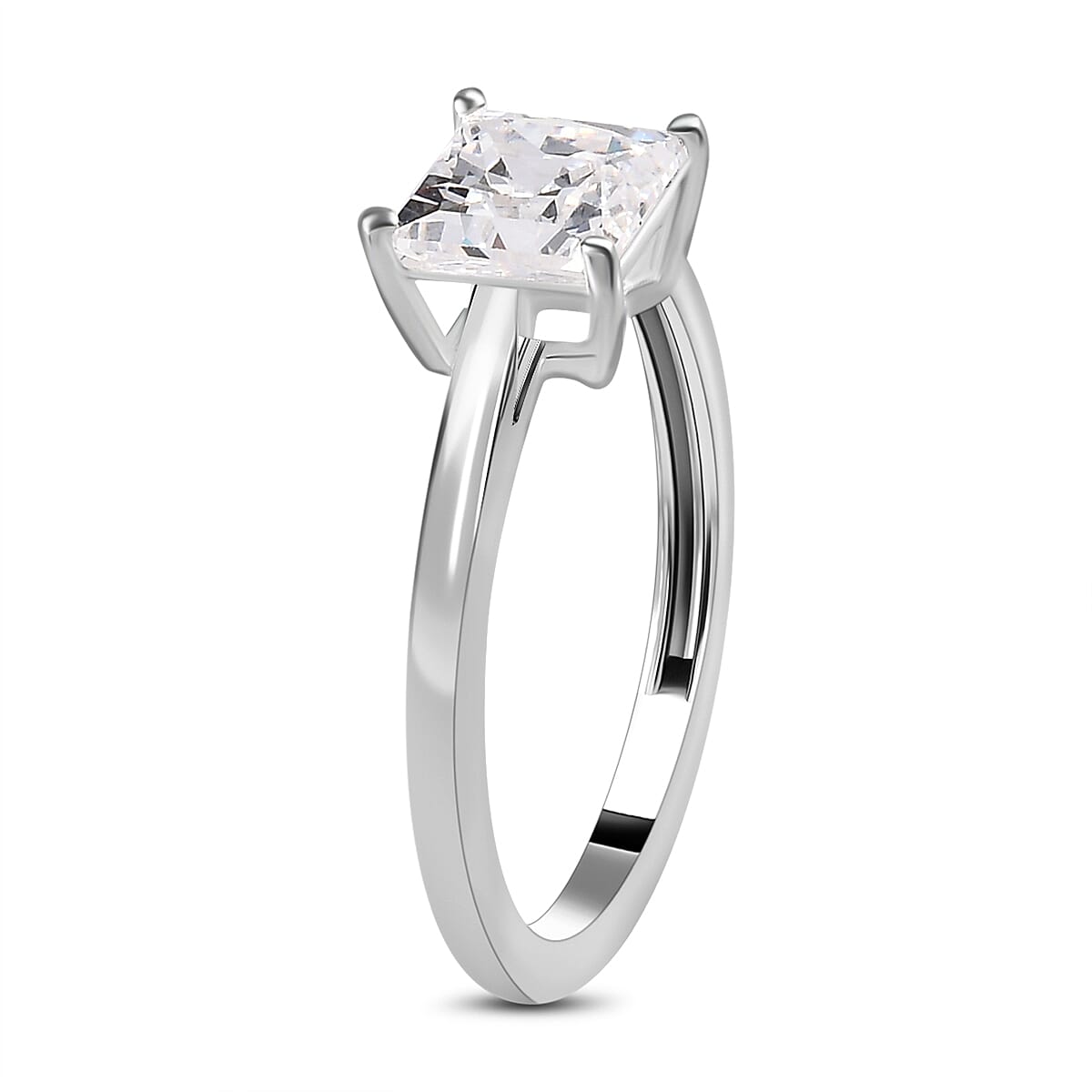 Finest CZ Ring Sterling Silver 2.25 Ct.