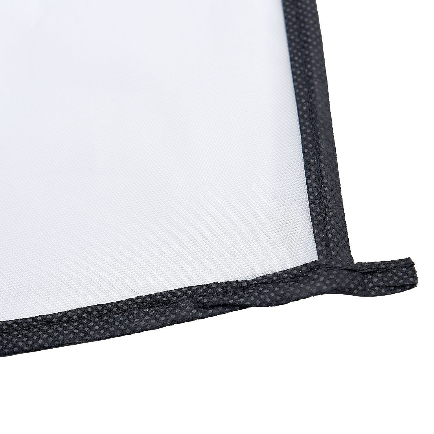 Set of 5 - Dustproof Garment Bag with Zipper (Size 120x60Cm) - White