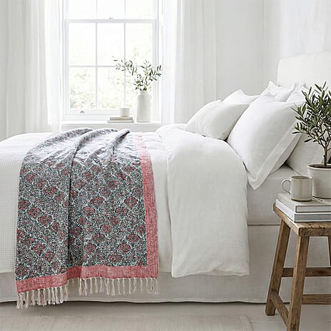 Supreme Range 100% Cotton Hand Crafted Rug (Size 180x130 cm) - Peach - Multi