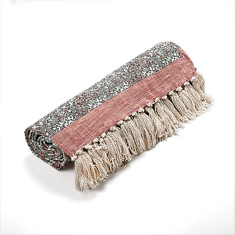 Supreme Range 100% Cotton Hand Crafted Rug (Size 180x130 cm) - Peach - Multi