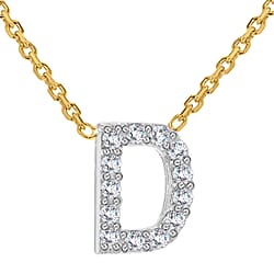 9K Yellow Gold  VS   White Diamond  G, VS NecklaceE (Size - 17) 0.05 ct,  Gold Wt. 1.2 Gms  0.050  Ct.