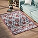 100% Cotton Digital Printed Rug and Door Mat (Size 180x120 cm) - Red & White