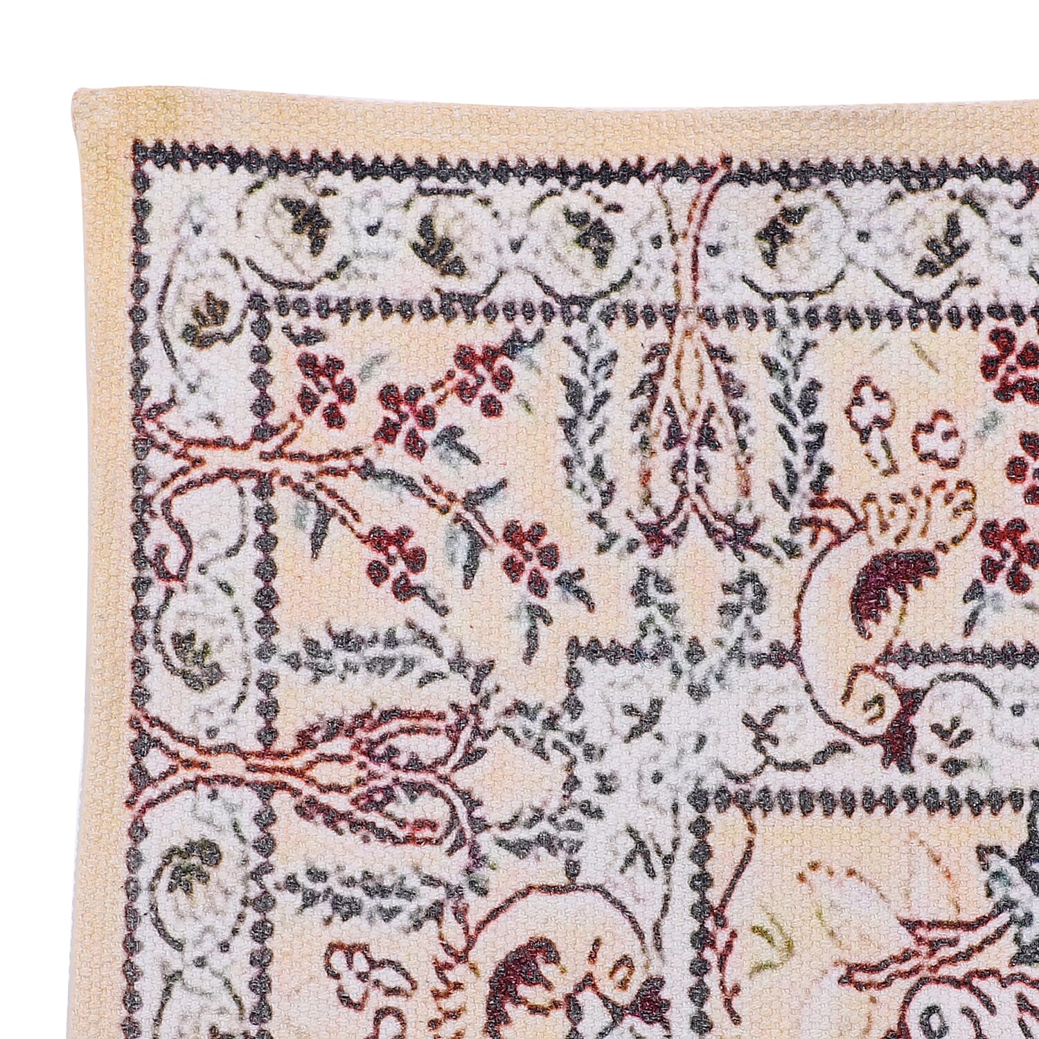 Hand Made 100% Cotton Digital Printed Rug (Size 180x120 cm) - Peach & Multi