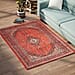 100% Cotton Digital Printed Rug and Door Mat (Size 180x120 cm) - Red & Multi