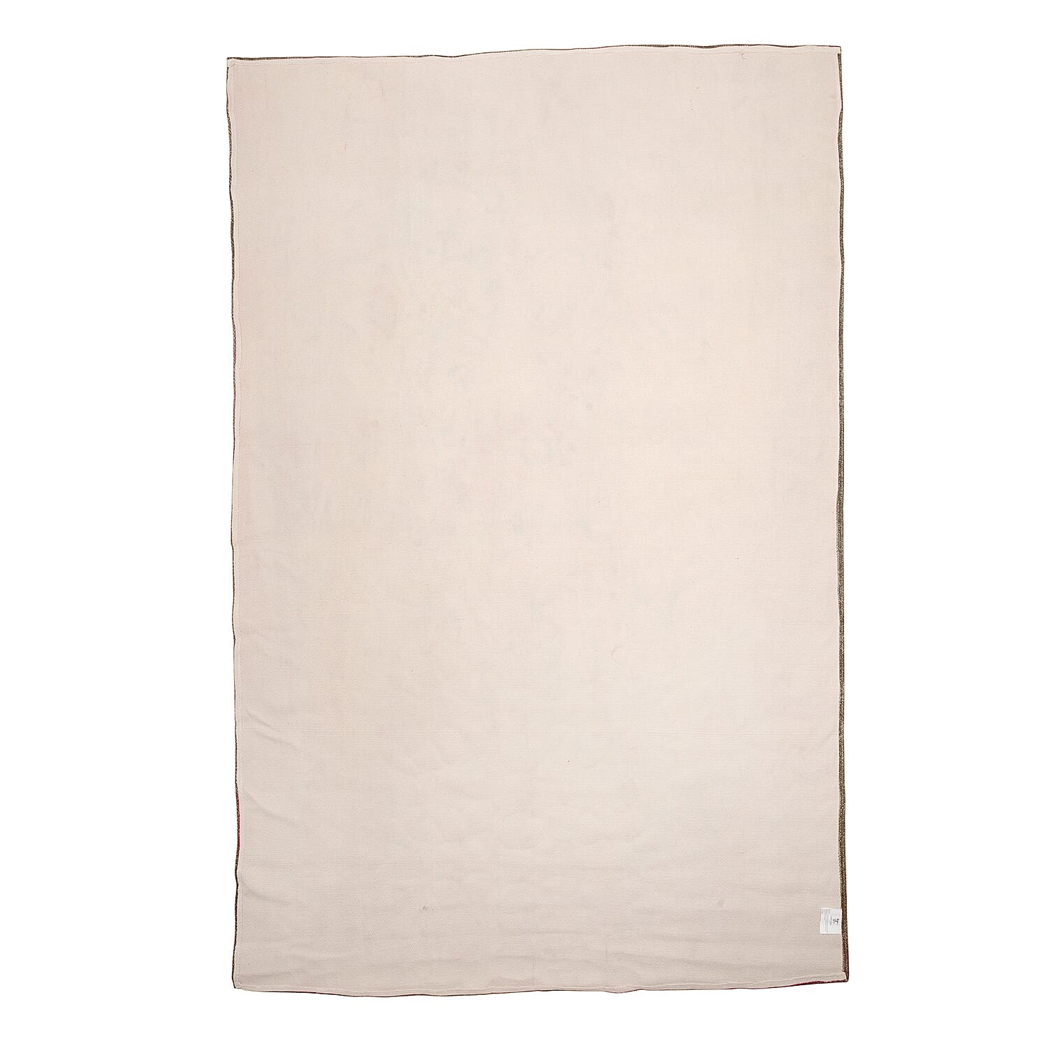 Hand Made 100% Cotton Printed Rug (Size 180x120 cm) - Beige - Green