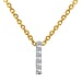 9K Yellow Gold  VS   White Diamond  G, VS NecklaceE (Size - 17) 0.05 ct,  Gold Wt. 1.2 Gms  0.050  Ct.
