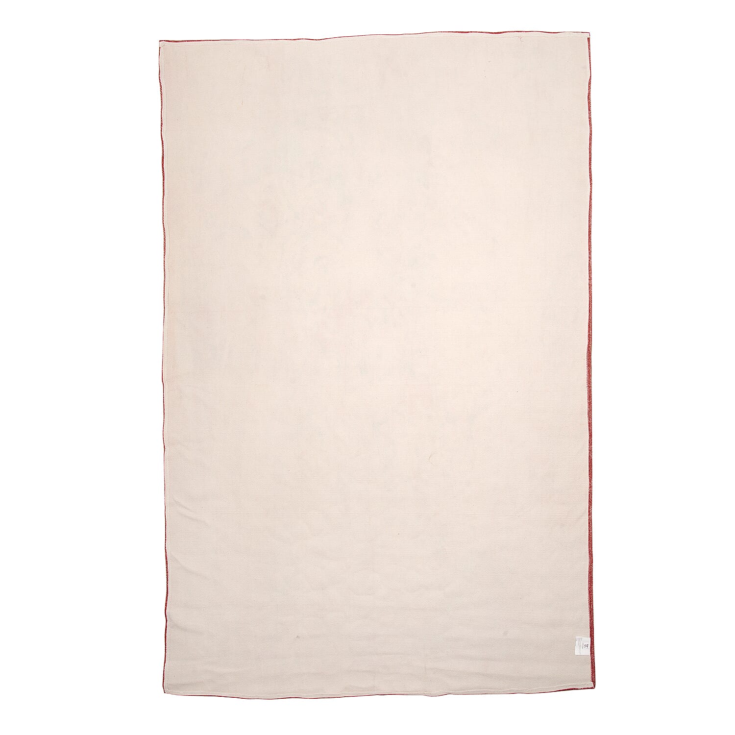 Handmade 100% Cotton Digital Printed Rug with Fringes (Size 180x120 cm) - Red & Multi