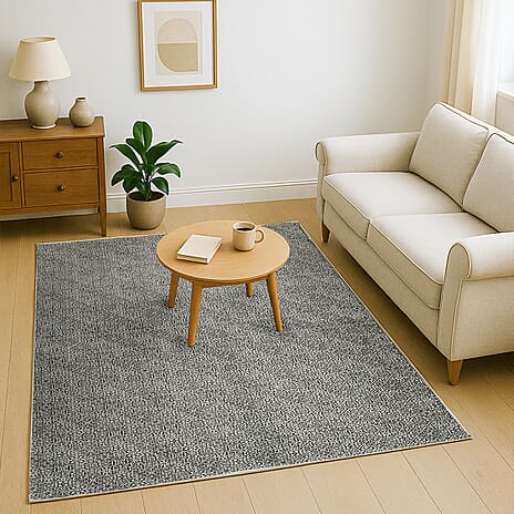 Hand Made 100% Cotton Printed Rug (Size 180x120 cm) - Green and Cream