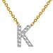 9K Yellow Gold  VS   White Diamond  G, VS NecklaceE (Size - 17) 0.05 ct,  Gold Wt. 1.2 Gms  0.050  Ct.
