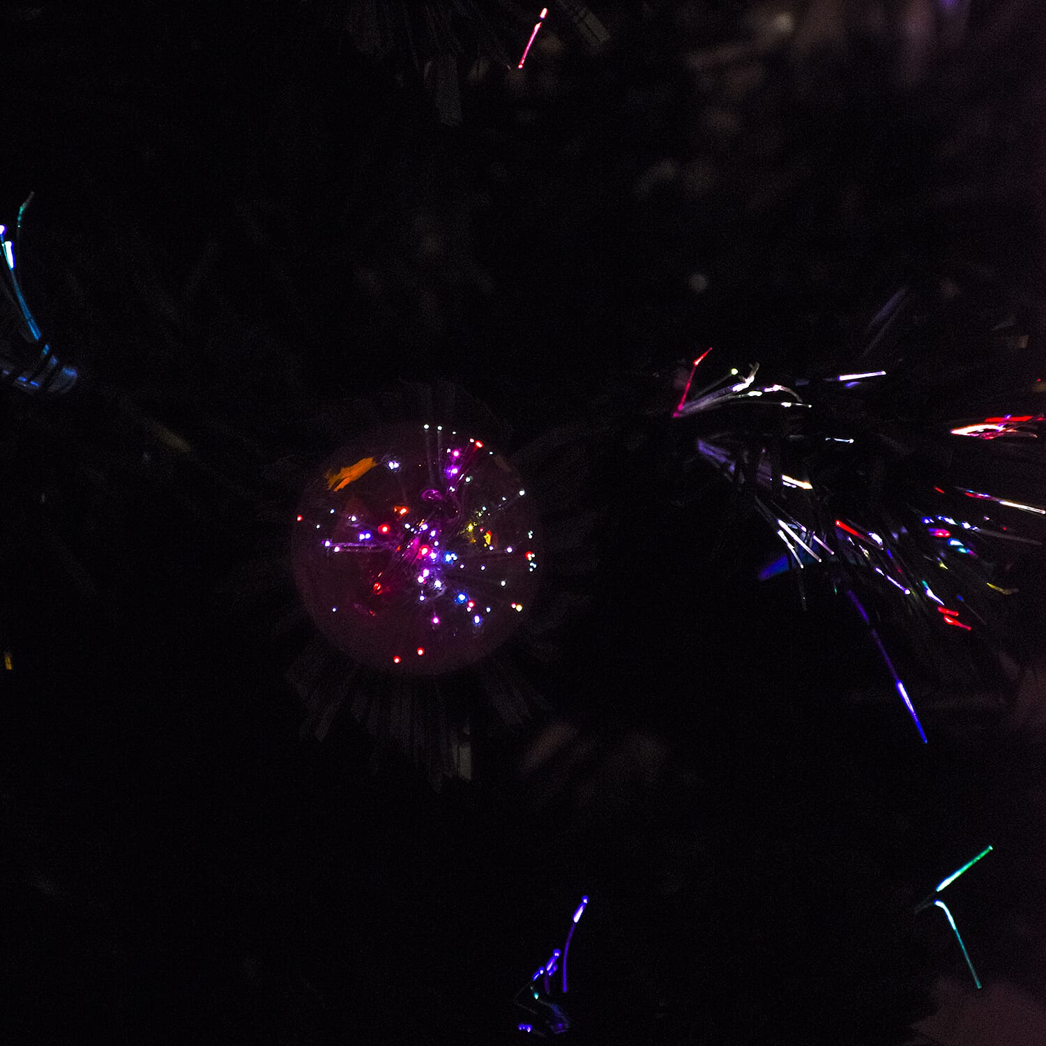 LED Bauble & Star Fibre Optic Tree (Approx 3ft)