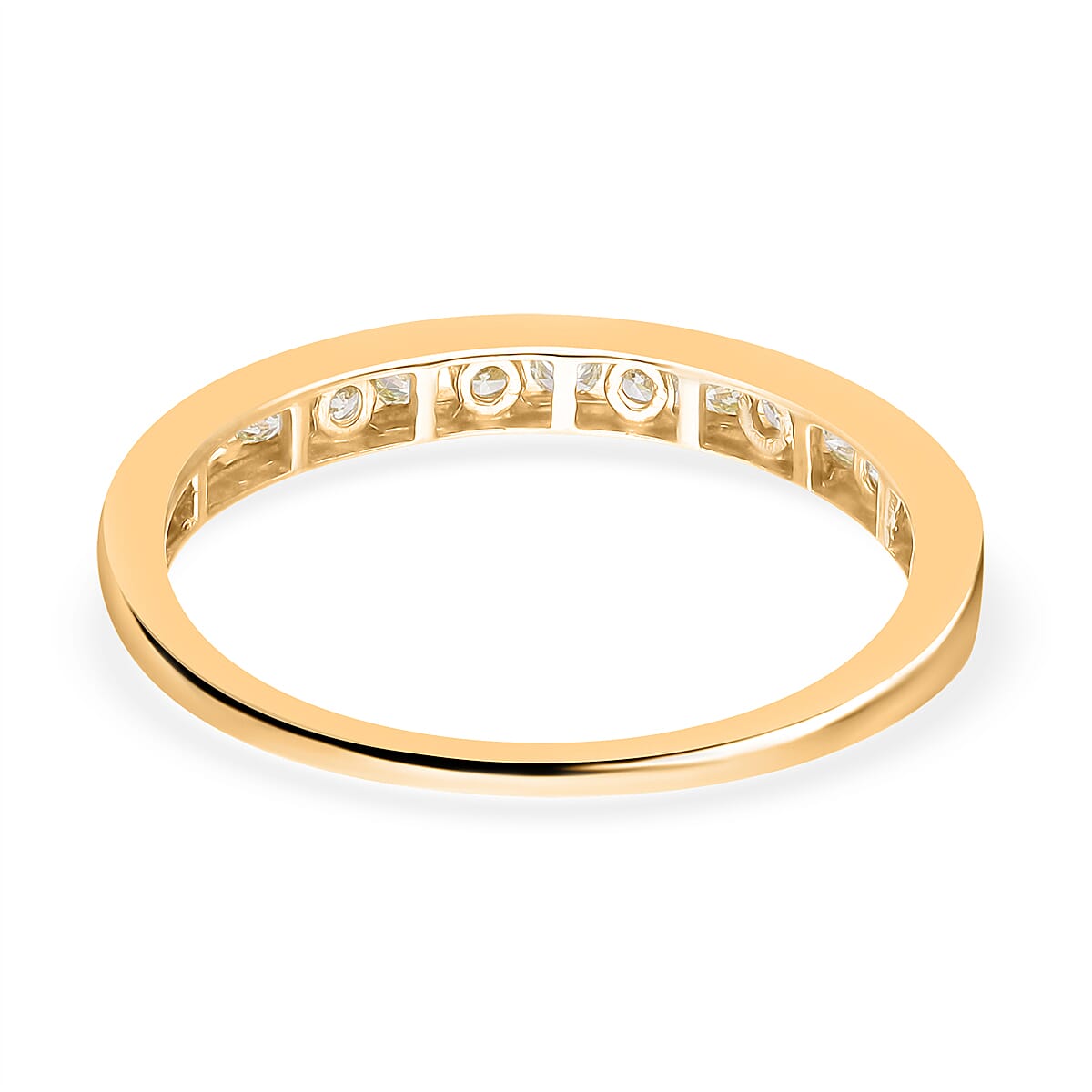 JCK Vegas Close Out - 14K Yellow Gold SGL Certified Natural Yellow Diamond (VS2) Half Eternity Ring 0.50 Ct.