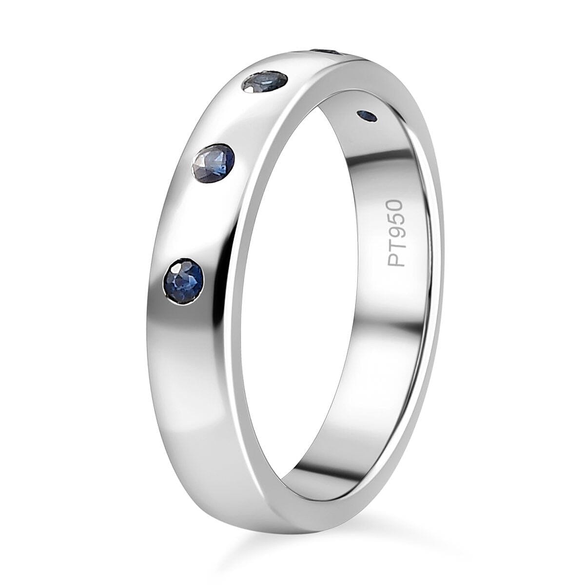 RHAPSODY 950 Platinum AAAA Ceylon Sapphire Ring .Platinum Wt. 6.57 Gms.