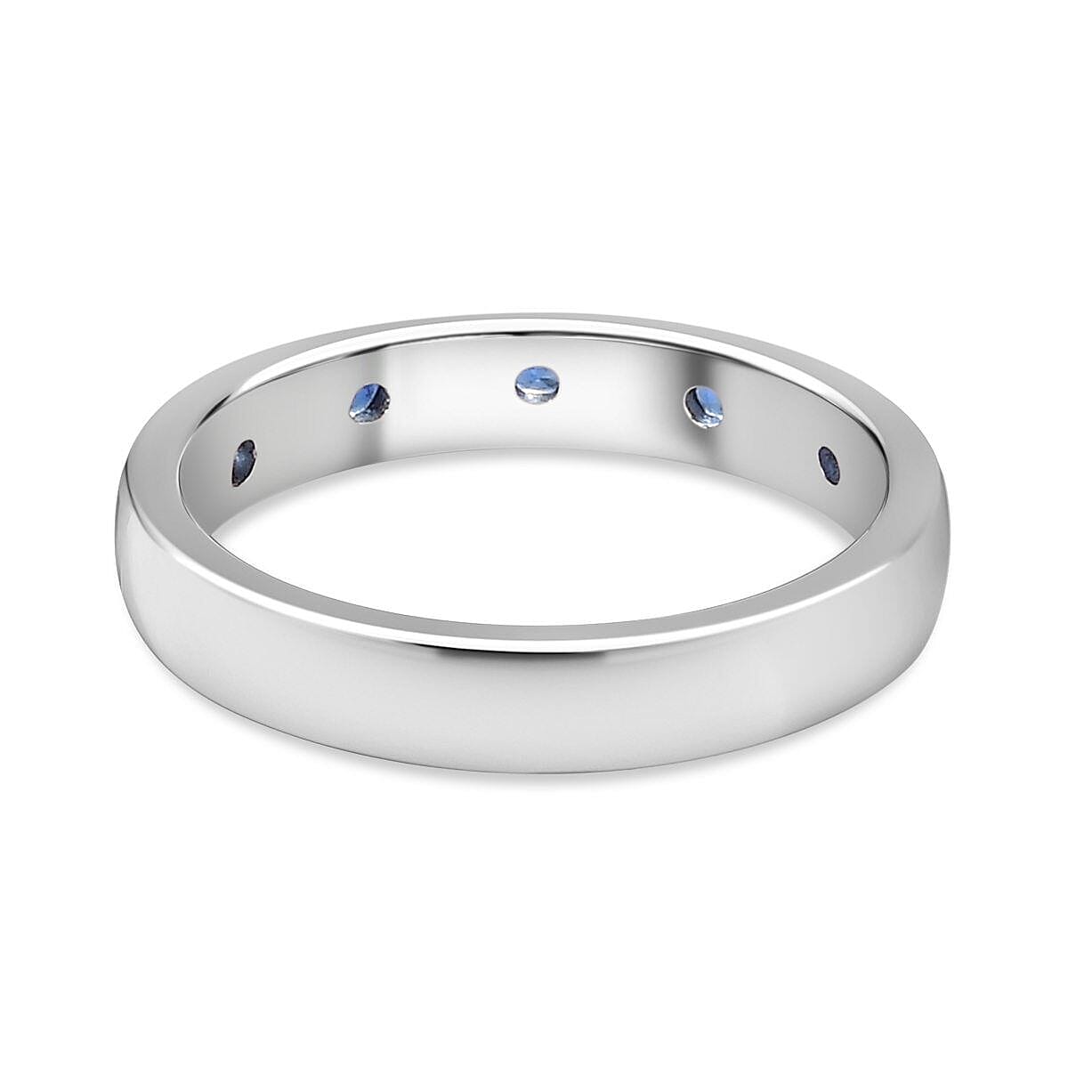 RHAPSODY 950 Platinum AAAA Ceylon Sapphire Ring .Platinum Wt. 6.57 Gms.