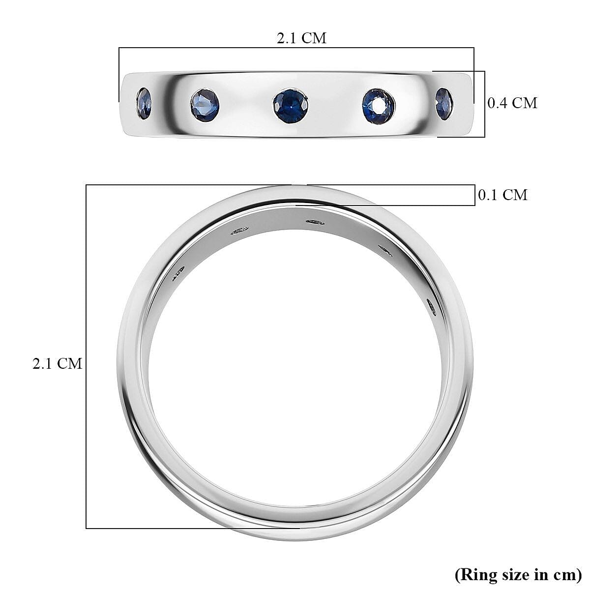 RHAPSODY 950 Platinum AAAA Ceylon Sapphire Ring .Platinum Wt. 6.57 Gms.