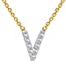 9K Yellow Gold  VS   White Diamond  G, VS NecklaceE (Size - 17) 0.05 ct,  Gold Wt. 1.2 Gms  0.050  Ct.