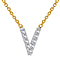 9K Yellow Gold  VS   White Diamond  G, VS NecklaceE (Size - 17) 0.05 ct,  Gold Wt. 1.2 Gms  0.050  Ct.