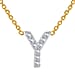 9K Yellow Gold  VS   White Diamond  G, VS NecklaceE (Size - 17) 0.05 ct,  Gold Wt. 1.2 Gms  0.050  Ct.
