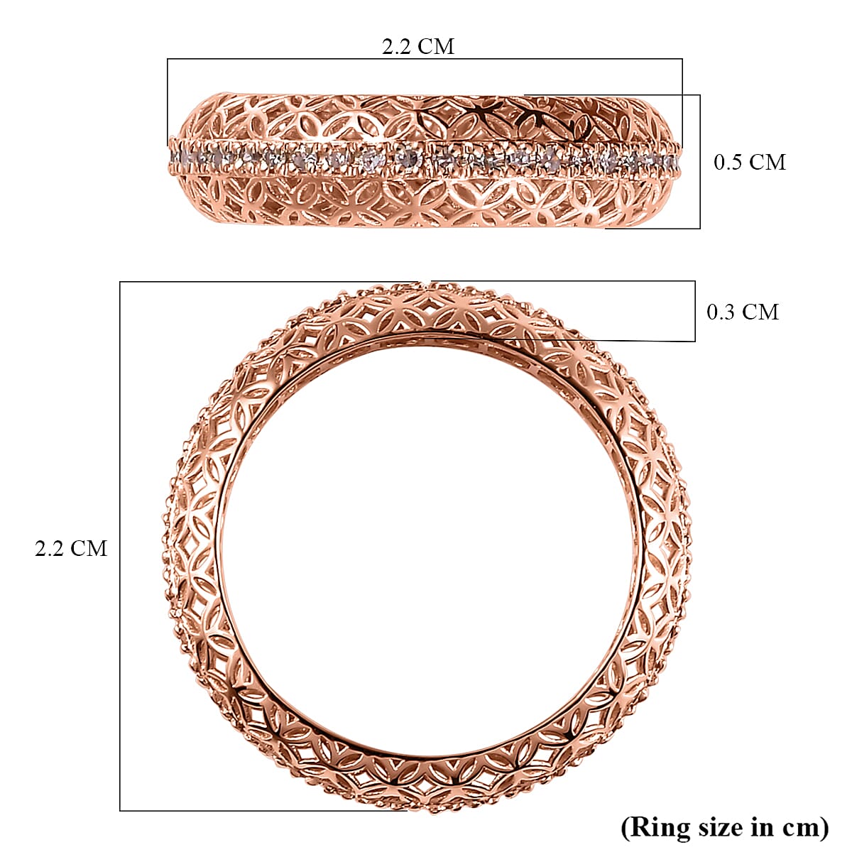 9K Rose Gold SGL Certified Natural Pink Diamond Ring 0.33 Ct.