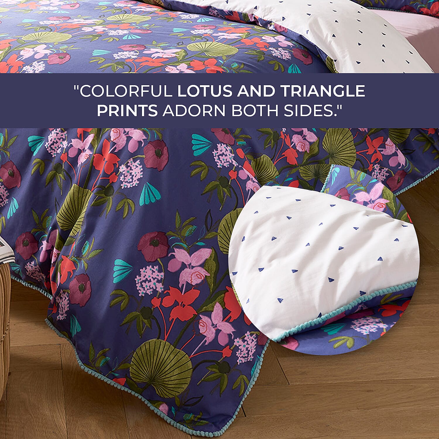 Kate Merritt Tropical Garden Cotton Duvet Cover Sets King - Green & Multi