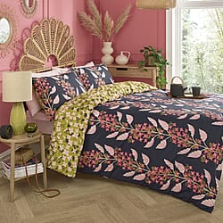 Kate Merritt Tropical Garden Cotton Duvet Cover Sets King - Green & Multi