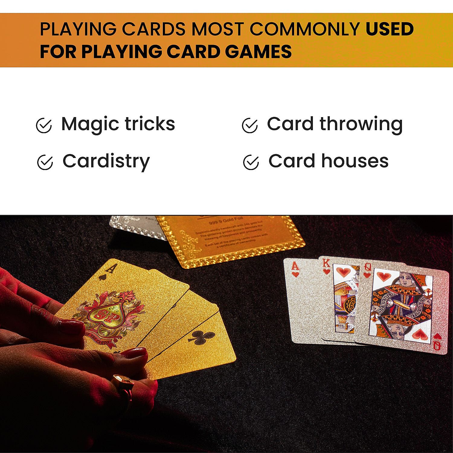 Doorbuster - Pack of 2 Gold and Silver Plated Playing Cards