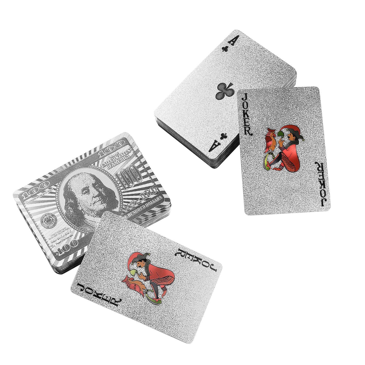 Doorbuster - Pack of 2 Gold and Silver Plated Playing Cards