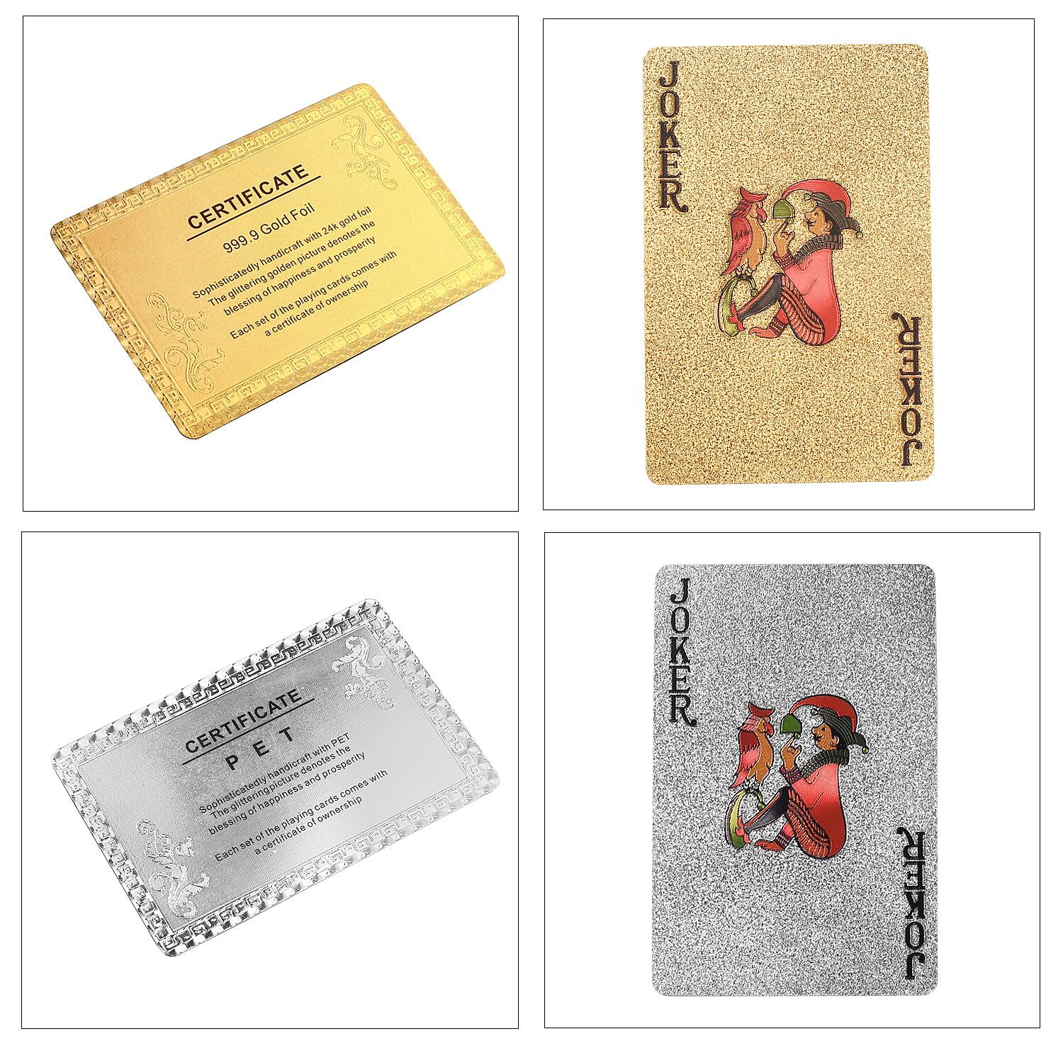 Doorbuster - Pack of 2 Gold and Silver Plated Playing Cards