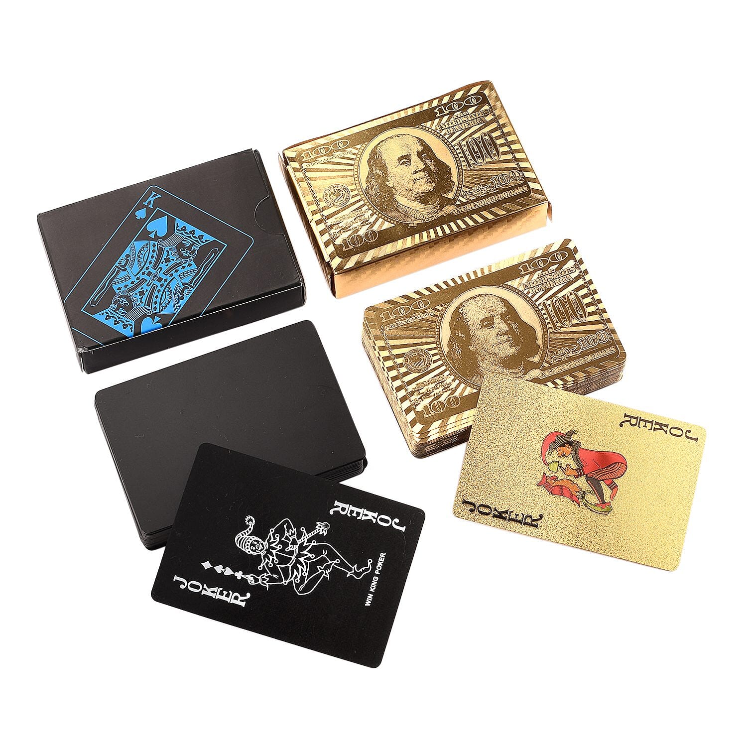 Pack of 2 Gold and Black Playing Cards