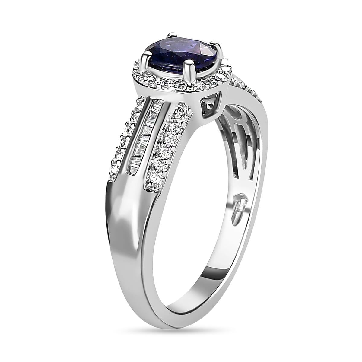Rare Finds RHAPSODY 950 Platinum AAAA Colour Change Sapphire and Diamond (VS-E-F) Ring 1.12 Ct, Platinum Wt. 5.48 Gms