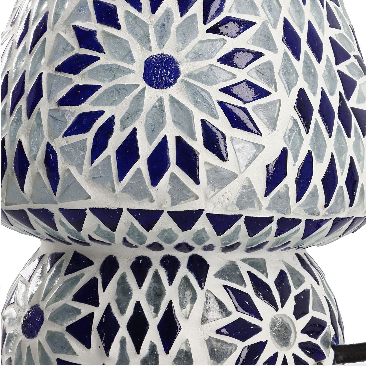 Mosiac Vintage Table Lamp (Size 16x1x15 cm) - Blue