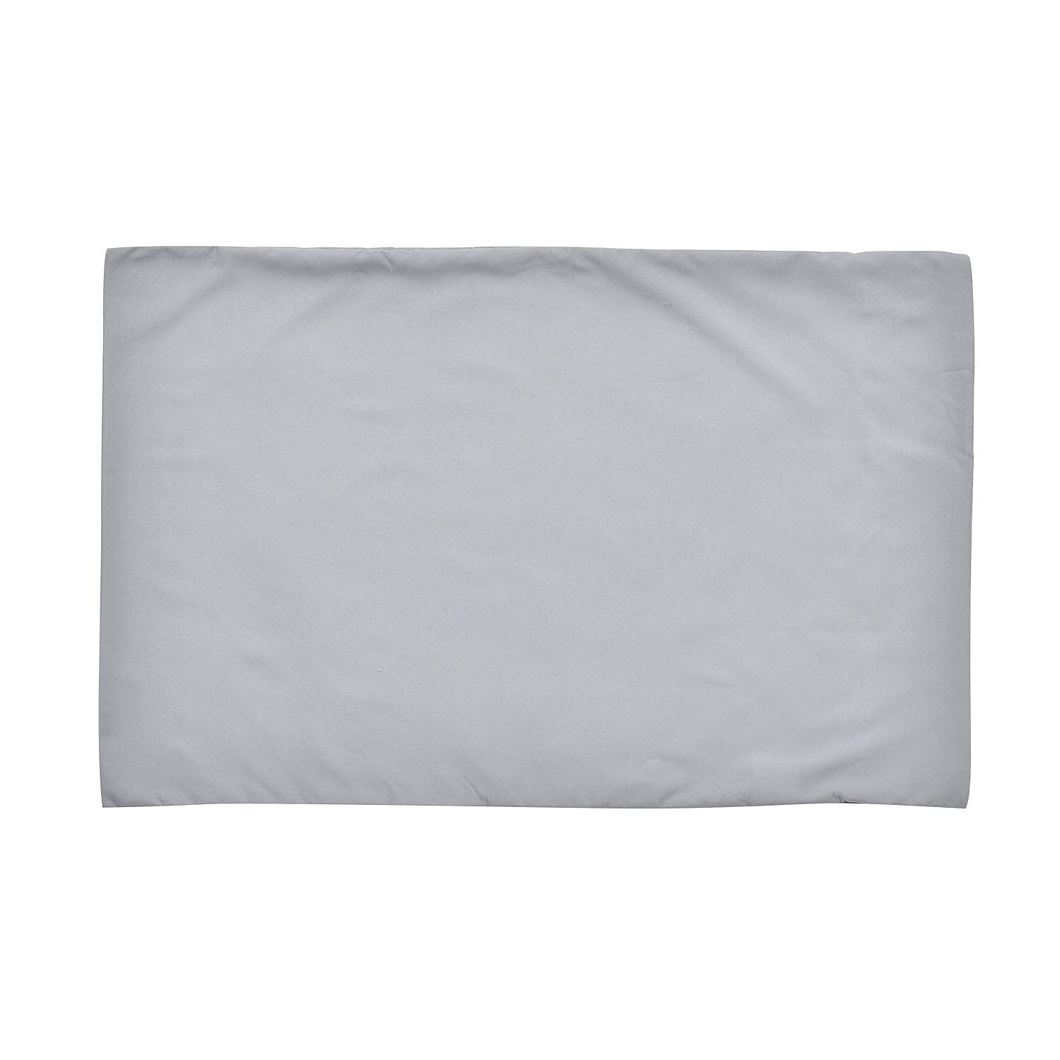 4 Piece Set - Homesmart Soft Cool Duvet Cover, Fitted Sheet & 2 Pillow Cases (Double Size, 200x200 cm) - White