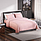 4 Piece Set - Homesmart Soft Cool Duvet Cover, Fitted Sheet & 2 Pillow Cases (Double Size, 220x200 cm) - Blossom Pink