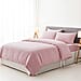 4 Piece Set - Homesmart Soft Cool Duvet Cover, Fitted Sheet & 2 Pillow Cases (Double Size, 220x200 cm) - Blossom Pink