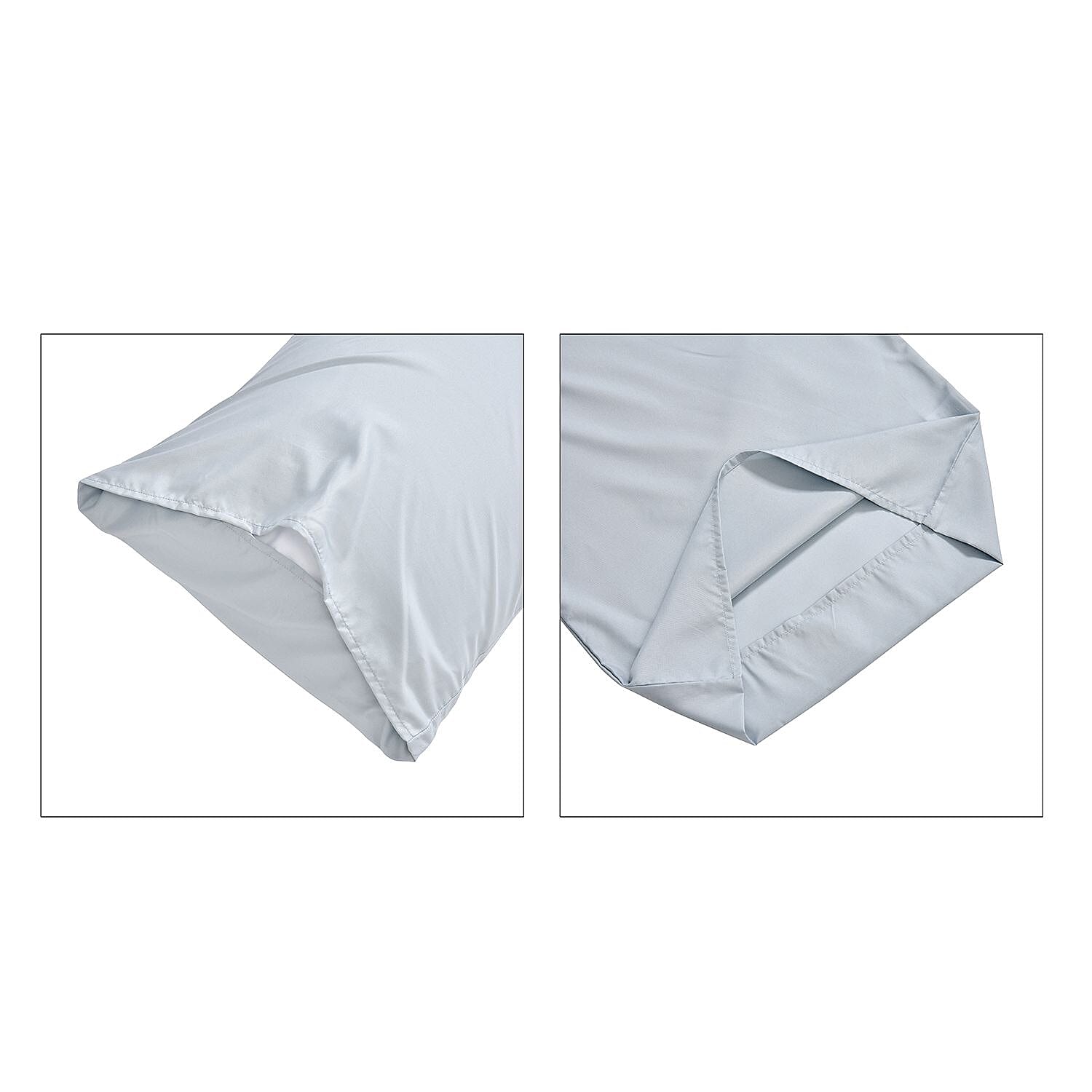 4 Piece Set - Homesmart Soft Cool Duvet Cover, Fitted Sheet & 2 Pillow Cases (Double Size, 200x200 cm) - White