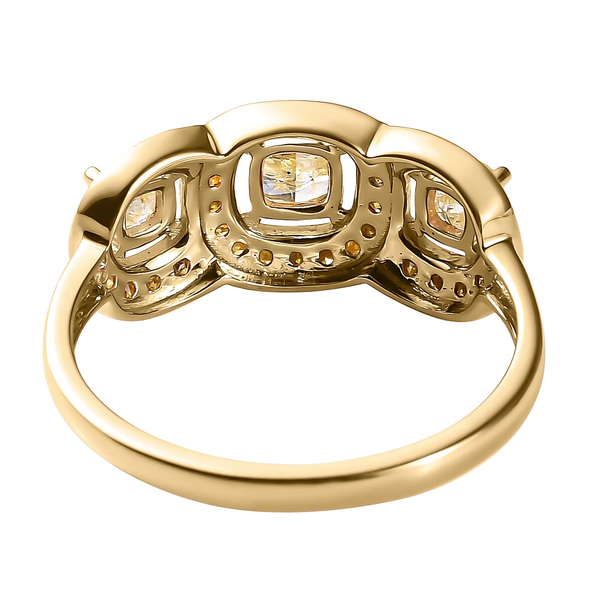 9K Yellow Gold SGL Certified Natural Yellow Diamond Ring 1.00 Ct.