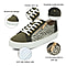 Lotus Leopard Pattern Sky Casual Trainers with Functional Outside Zip (Size 3) - Khaki