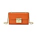 Solid Shoulder Bag with Squeeze Lock Shoulder Strap (Size 19x11x6 cm) - Orange