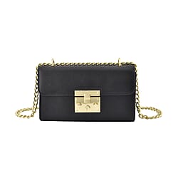 Solid Shoulder Bag with Squeeze Lock Shoulder Strap (Size 19x11x6 cm) - Orange